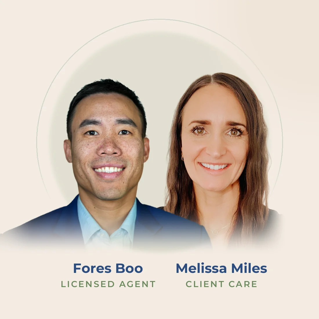 Fores Boo, licensed Utah Medicare agent, and Melissa Miles, client care