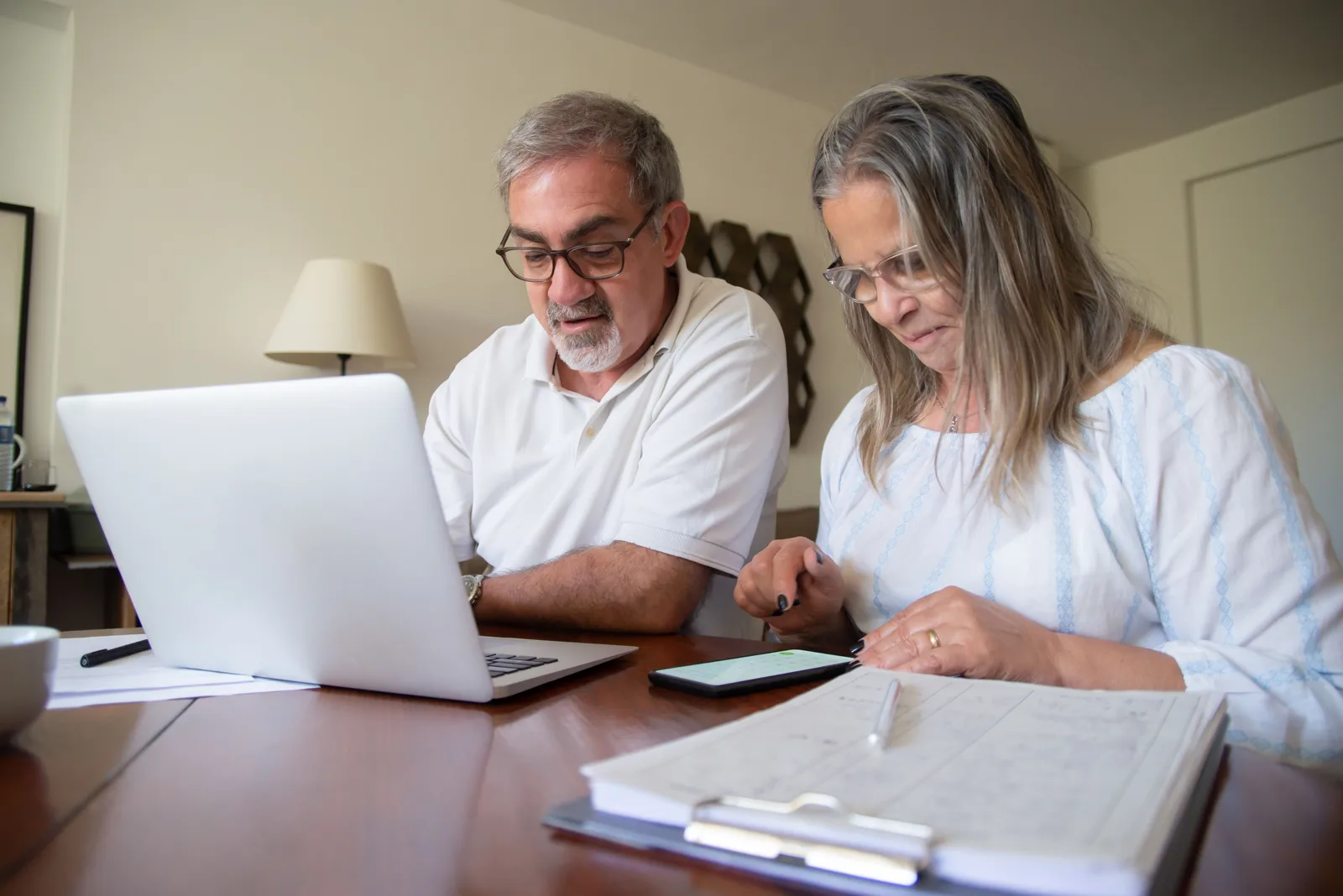 Utah couple reviewing Medicare options together at home
